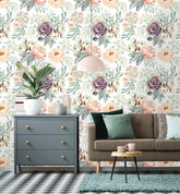 Roses and Peonies Wallpaper